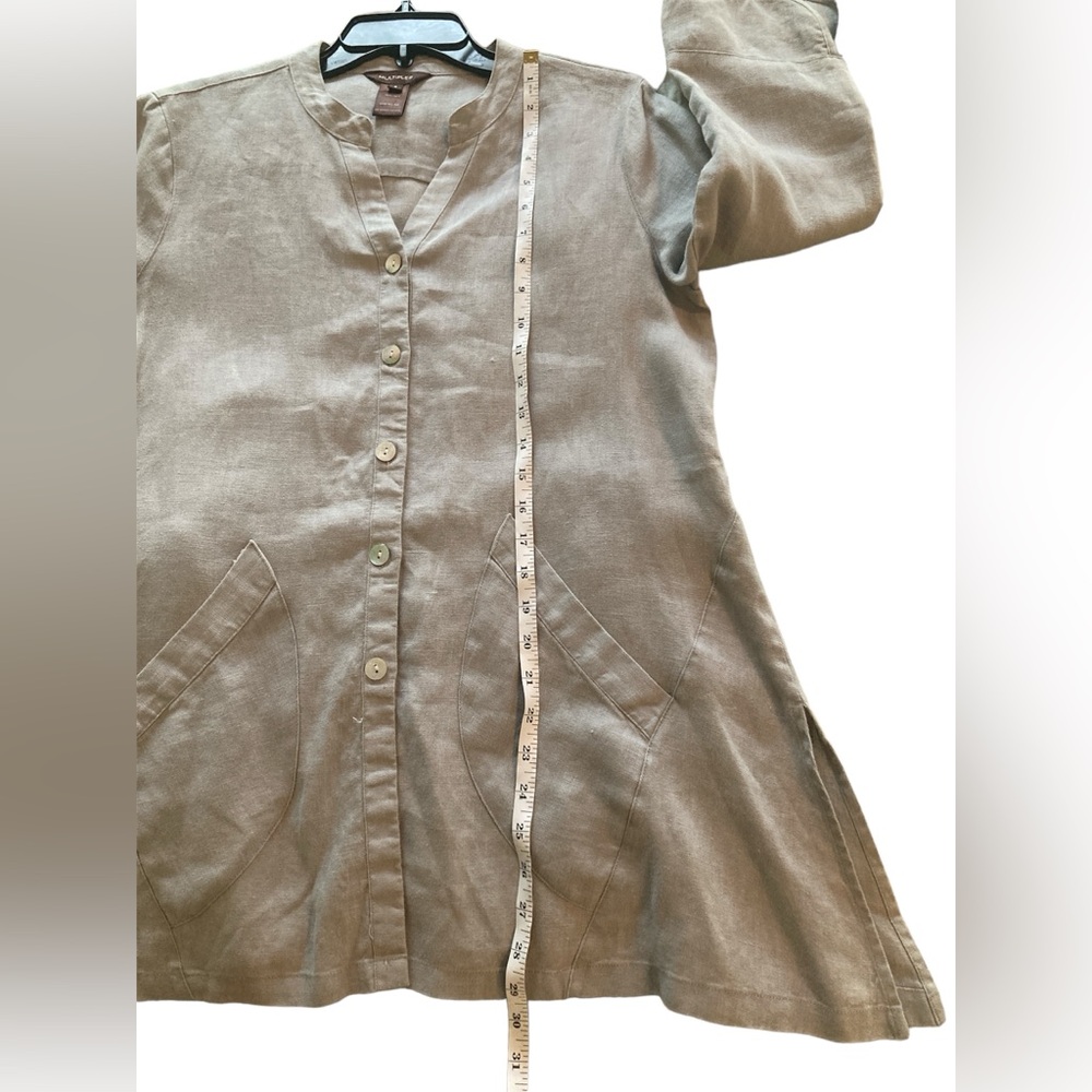 Multiples 100% Linen Long Sleeve Button Down Tuni… - image 7